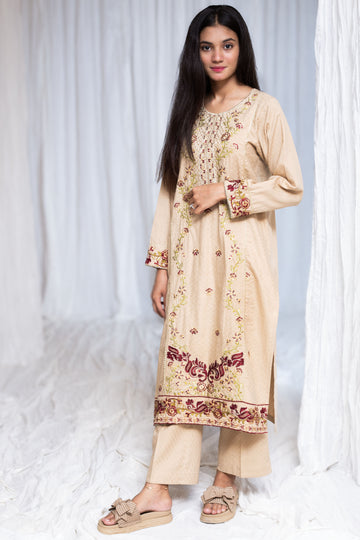 Women Embroidered 2 Pcs Suit