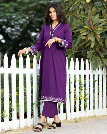 Women Embroidered 2 Pcs Suit