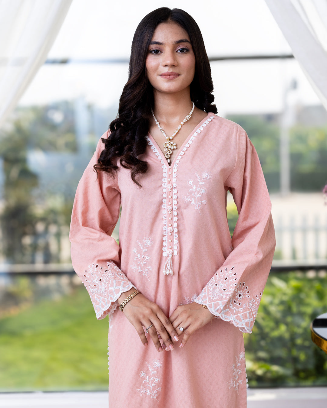 Women Embroidered 2 Pcs Suit